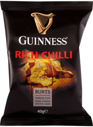 Guinness Chilli Thick Cut Hand Cooked Crisps 40g