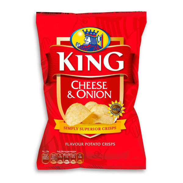 Kings Crisps Cheese & Onion 45g single pack